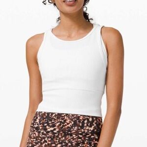 Lululemon Power Pivot Tank *rib- white